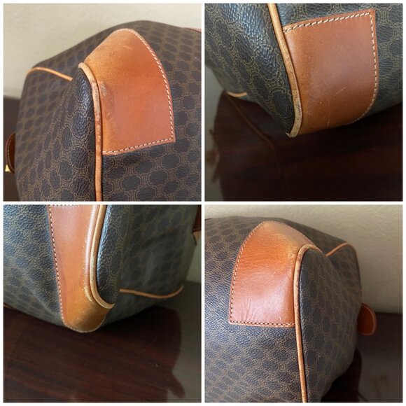 Vintage Céline Macadam Duffle Bag Large Travel Boston Weekender w/Lock & Key - Picture 11 of 16